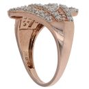 9ct Rose Gold 1.00ct Brilliant Cut Diamond Fancy Waves Ring