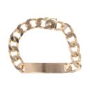 9ct Yellow Gold Curb ID Bracelet 7.5"