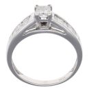 9ct White Gold 1.00ct Princess Cut Diamond Solitaire Ring