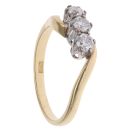18ct Yellow Gold 0.50ct Brilliant Cut Diamond Trilogy Ring
