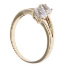 9ct Yellow Gold Cubic Zirconia Two Stone Ring