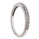 9ct White Gold 0.20ct Diamond Half Eternity Ring