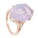 9ct Rose Gold Rock Crystal Cocktail Ring