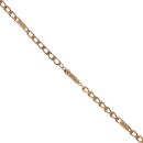 9ct Yellow Gold Curb And Bar Chain 32"