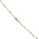 14ct Yellow And White Gold Heart Chain 16"