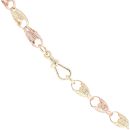 9ct Yellow And Rose Gold Patterned Tulip Chain 28"