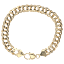 9ct Yellow Gold Double Curb Bracelet 8"