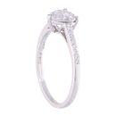 18ct White Gold 0.50ct Diamond Heart Cluster Ring