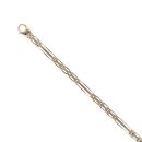 9ct Yellow Gold Bar Frosted Bracelet 7"