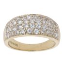 9ct Yellow Gold Cubic Zirconia Pave Set Signet Ring