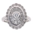 18ct White Gold 1.00ct Diamond Cluster Ring