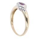 9ct Yellow Gold Single Stone Amethyst Ring
