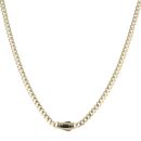 14ct Yellow Gold Monaco Classic Plain Lock Curb Chain 18"