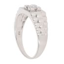 Silver Cubic Zirconia Signet Ring by Icesia