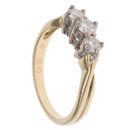 18ct Yellow Gold 0.50ct Brilliant Cut Diamond Trilogy Ring