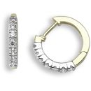 9 Carat 2-Colour Gold 25pts Diamond Earrings