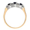 9ct Yellow Gold Diamond and Sapphire Dress Ring