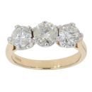 18ct Yellow Gold 2.04ct Diamond Trilogy Ring