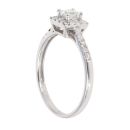 18ct White Gold 0.50ct Princess And Brilliant Cut Diamond Cluster Ring