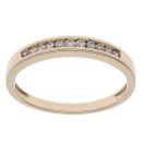 9ct Yellow Gold 0.10ct Diamond Half Eternity Ring