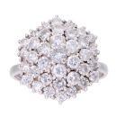 18ct White Gold 2.75ct Diamond Cluster Ring