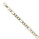 9ct Yellow Gold Figaro Bracelet 8"