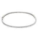 18ct White Gold 0.10ct Diamond Hinged Bangle