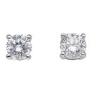 Lab Grown Platinum 0.50ct Brilliant Cut Diamond Solitaire Studs