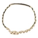 9ct Yellow Gold 2.50ct Diamond and Onyx Bracelet 8"