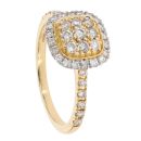 18ct Yellow Gold Diamond Cluster Ring by Anya Belle