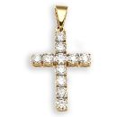 18 Carat Yellow Gold 1ct Diamond Cross