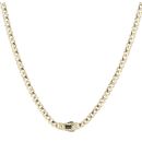 14ct Yellow Gold Monaco Patterned Curb Flex Lock Chain 18"