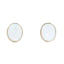 9ct Yellow Gold Created Opal Stud Earrings