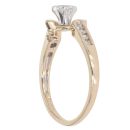 9ct Yellow Gold 0.30ct Diamond Solitaire Twist Ring