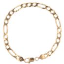 9ct Yellow Gold Figaro Bracelet 8"