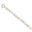 9ct Yellow Gold Cubic Zirconia Bracelet 7"