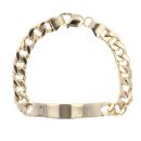 9ct Yellow Gold ID Curb Bracelet 9"