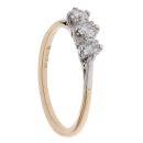 9ct Yellow Gold 0.50ct Diamond Trilogy Ring