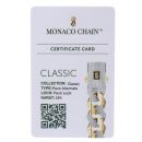 14ct Yellow Gold Monaco Curb Classic Alternate Cubic Zirconia Pave, Pave Lock Chain 24"