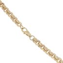 9ct Yellow Gold Patterned And Plain Belcher Chain 26"