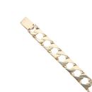 9ct Yellow Gold Bark Textured Curb Bracelet 8.5"