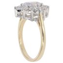 9ct Yellow Gold Cubic Zirconia Cluster Ring
