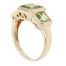 9ct Yellow Gold Peridot Three Stone Ring
