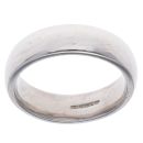 9ct White Gold Slight Court Wedding Band 6mm