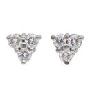 14ct White Gold 0.50ct Brilliant Cut Diamond Cluster Stud Earrings