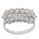 18ct White Gold 2.10ct Brilliant Cut Diamond Cluster Ring