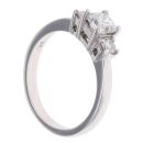 18ct White Gold 0.75ct Princess Cut Diamond Trilogy Ring