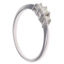 9ct White Gold 0.25ct Diamond Trilogy Ring