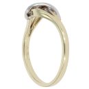 14ct Yellow Gold 0.03ct Diamond Crossover Ring