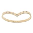 9ct Yellow Gold 0.50ct Brilliant Cut Diamond Wishbone Bangle
